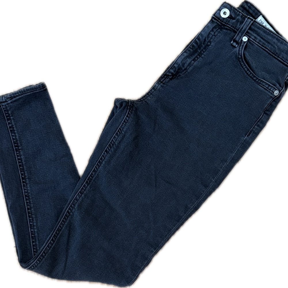 Rag & Bone $260 Nina high-rise ankle skinny size 27 light black wash jeans